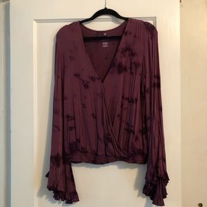 Tie Dye Bell Sleeve Top